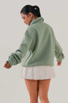 Essential Sea Green Zipper Sweatshirt