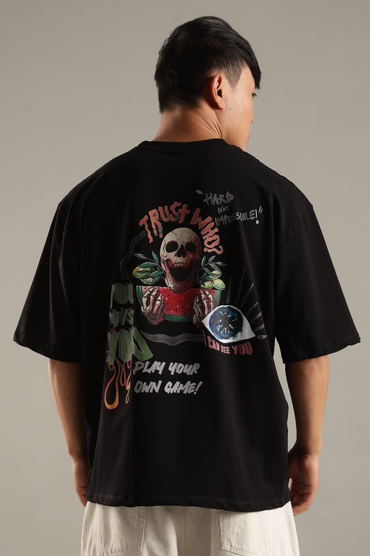 Trust Who Black Oversized T-shirt