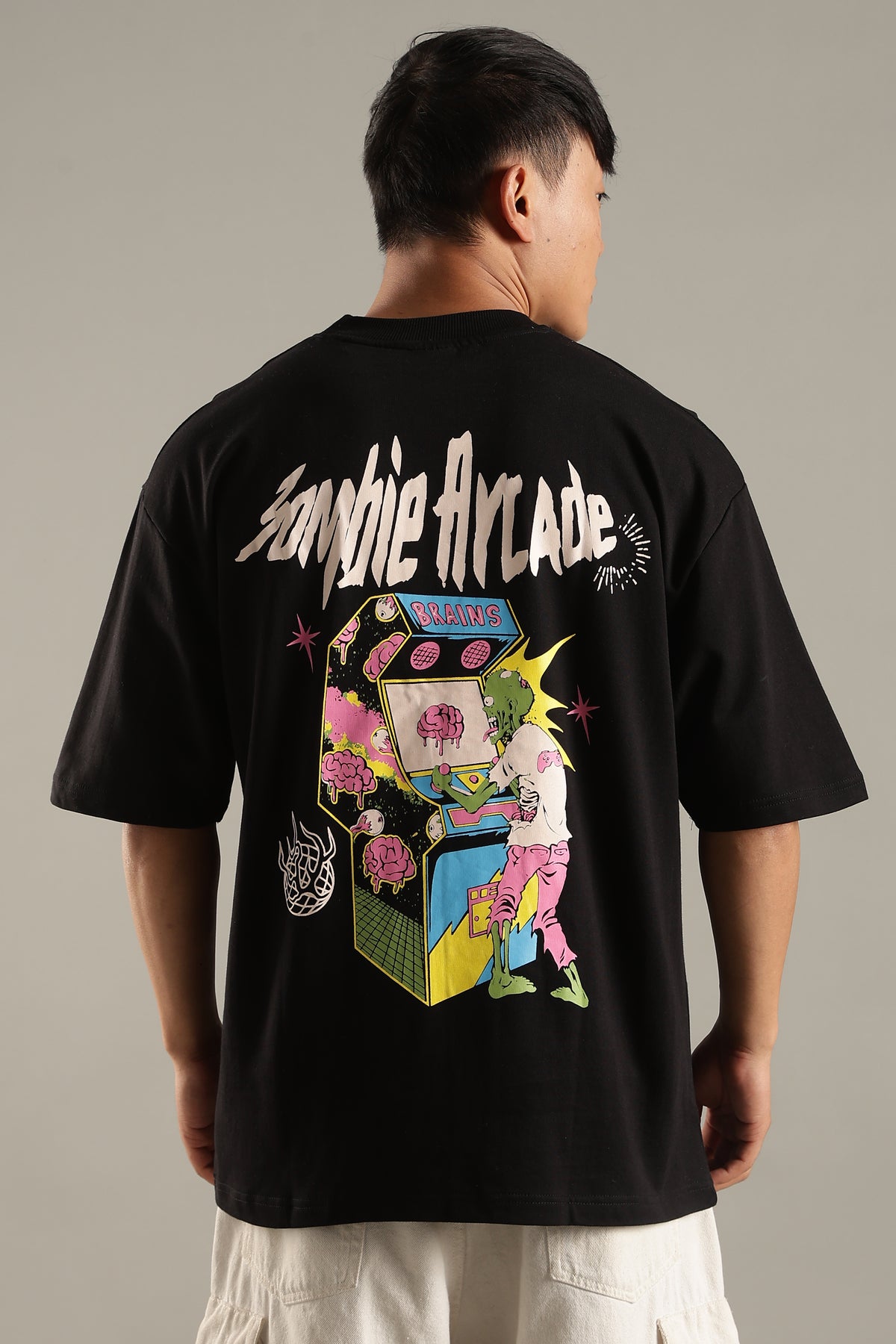 Zombie Arcade Black Oversized T-shirt
