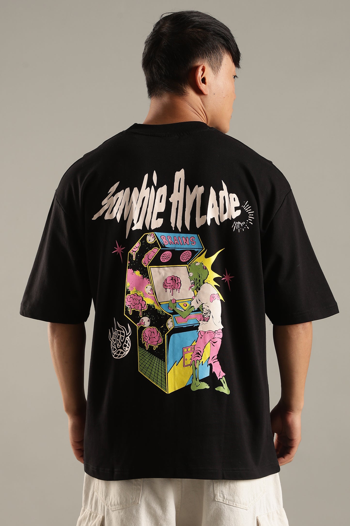Zombie Arcade Black Oversized T-shirt