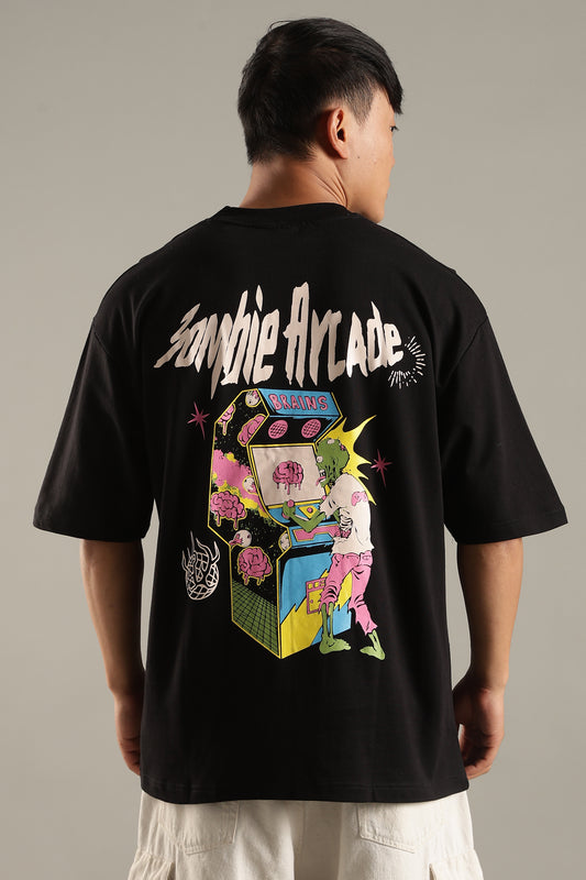 Zombie Arcade Black Oversized T-shirt