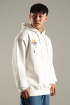 Men’s White Oversized Graphic Hoodie