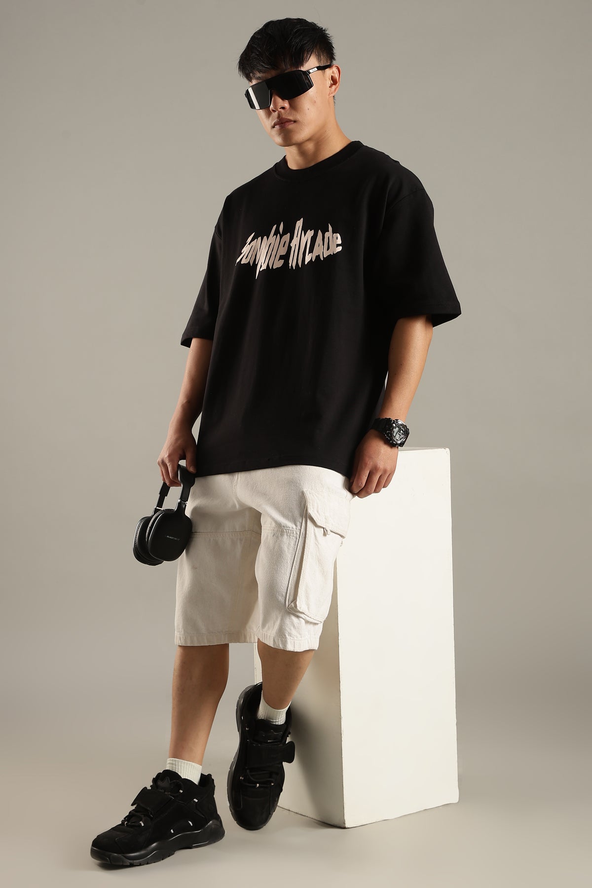 Zombie Arcade Black Oversized T-shirt