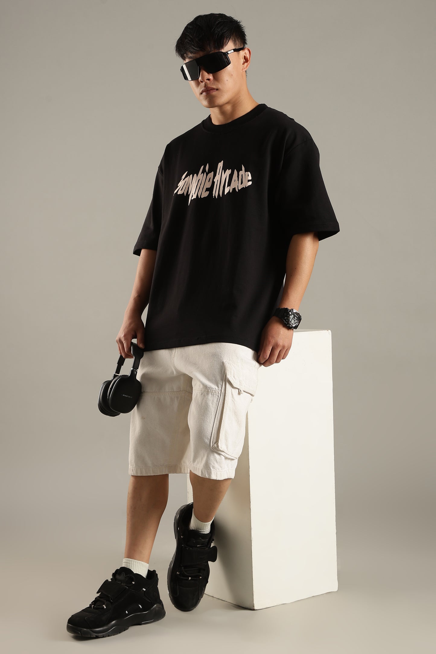 Zombie Arcade Black Oversized T-shirt