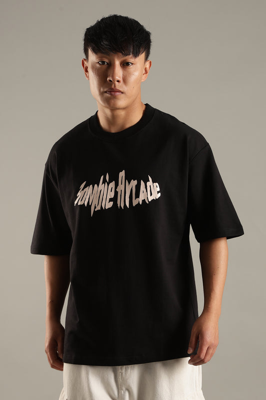 Zombie Arcade Black Oversized T-shirt