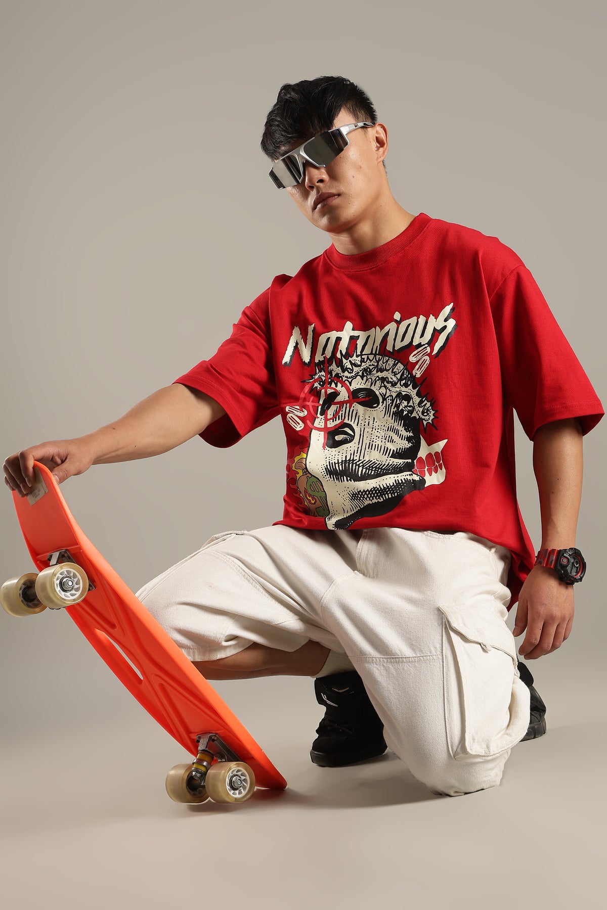 Notorious Red Oversized Couple T-shirt