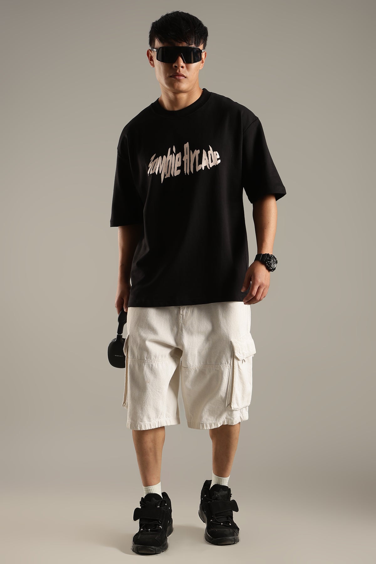Zombie Arcade Black Oversized T-shirt
