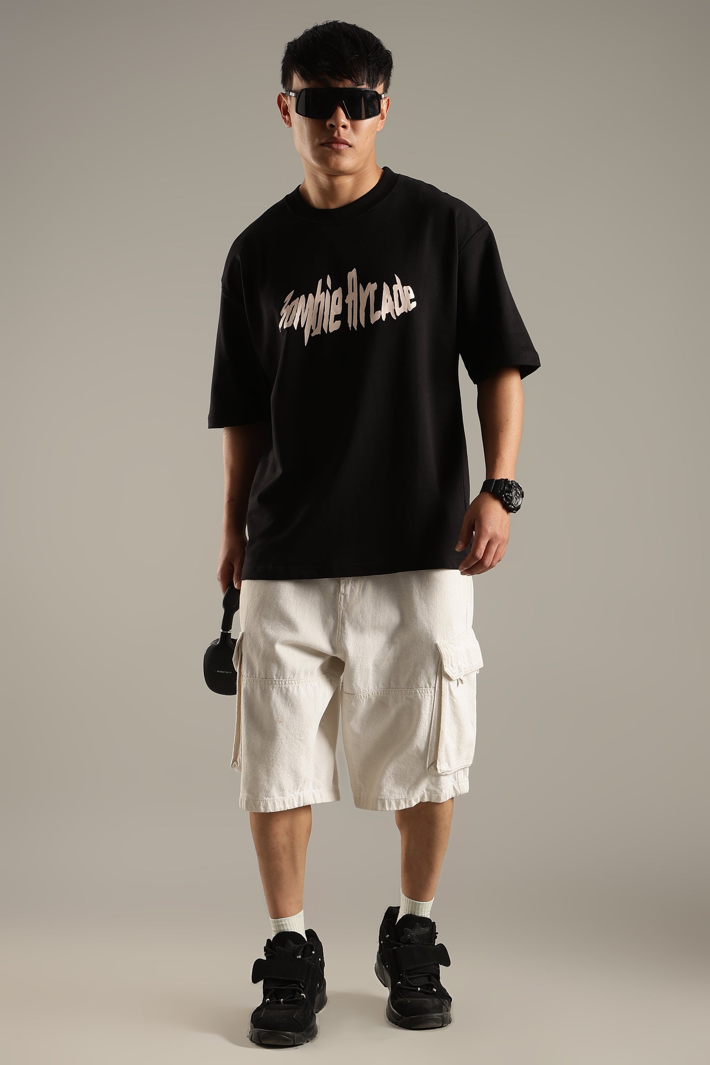 Zombie Arcade Black Oversized T-shirt