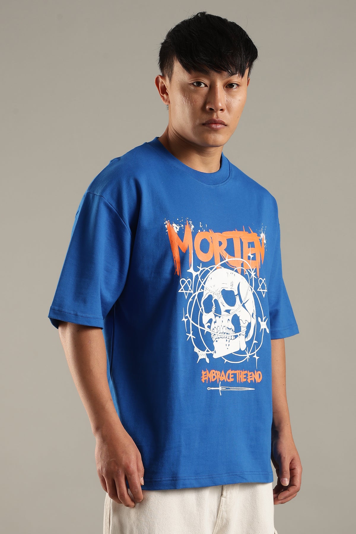 Mortem Royal Blue Oversized T-shirt