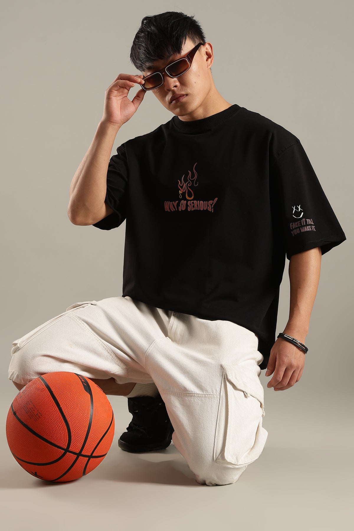 Trust Who Black Oversized T-shirt