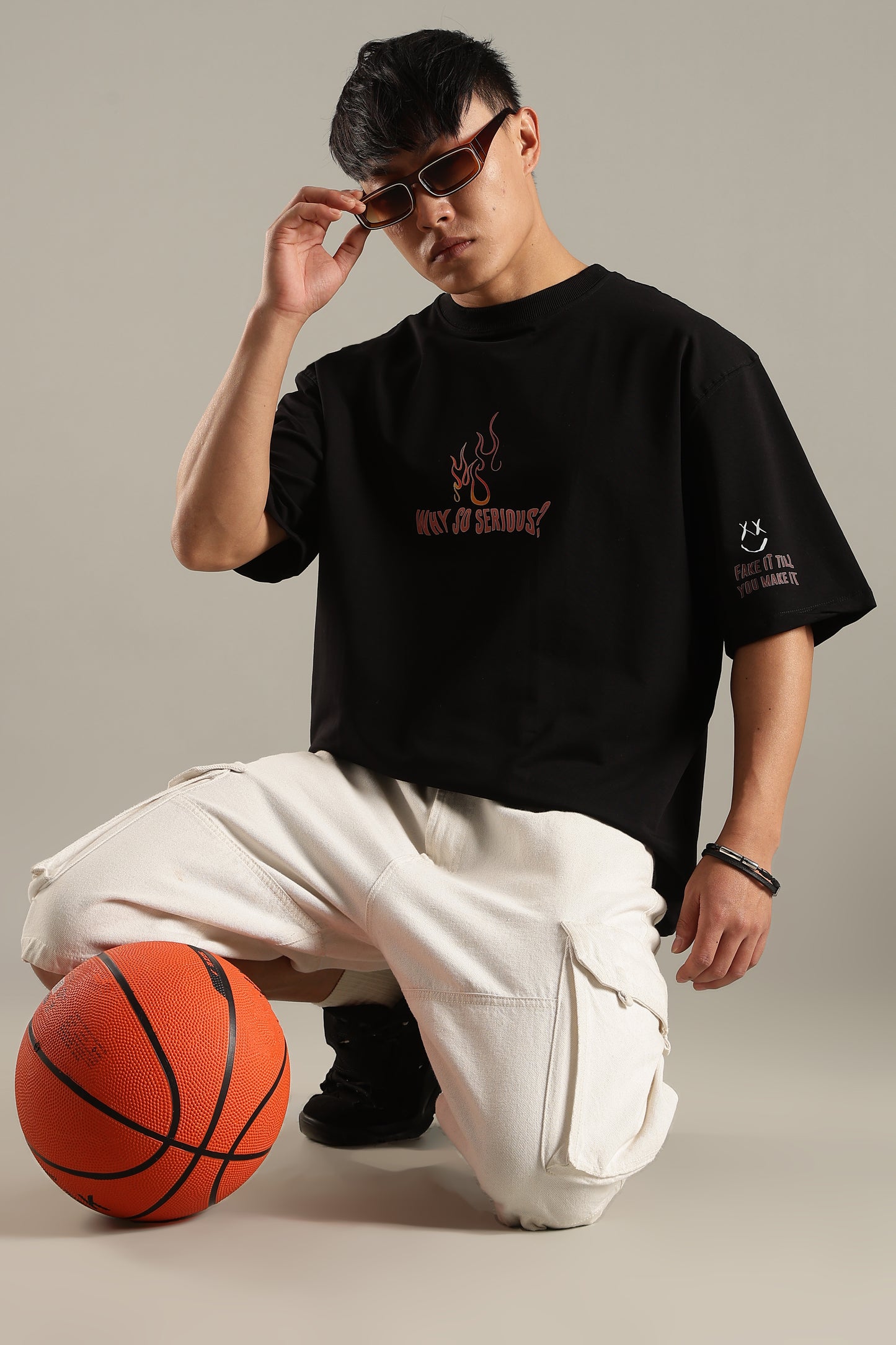 Trust Who Black Oversized T-shirt