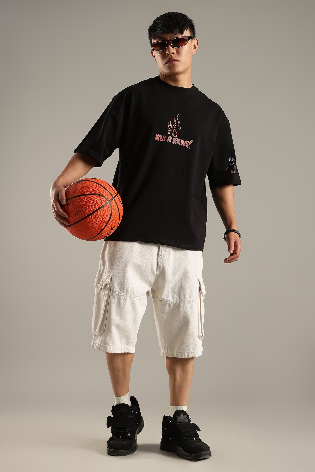 Trust Who Black Oversized Couple T-shirt
