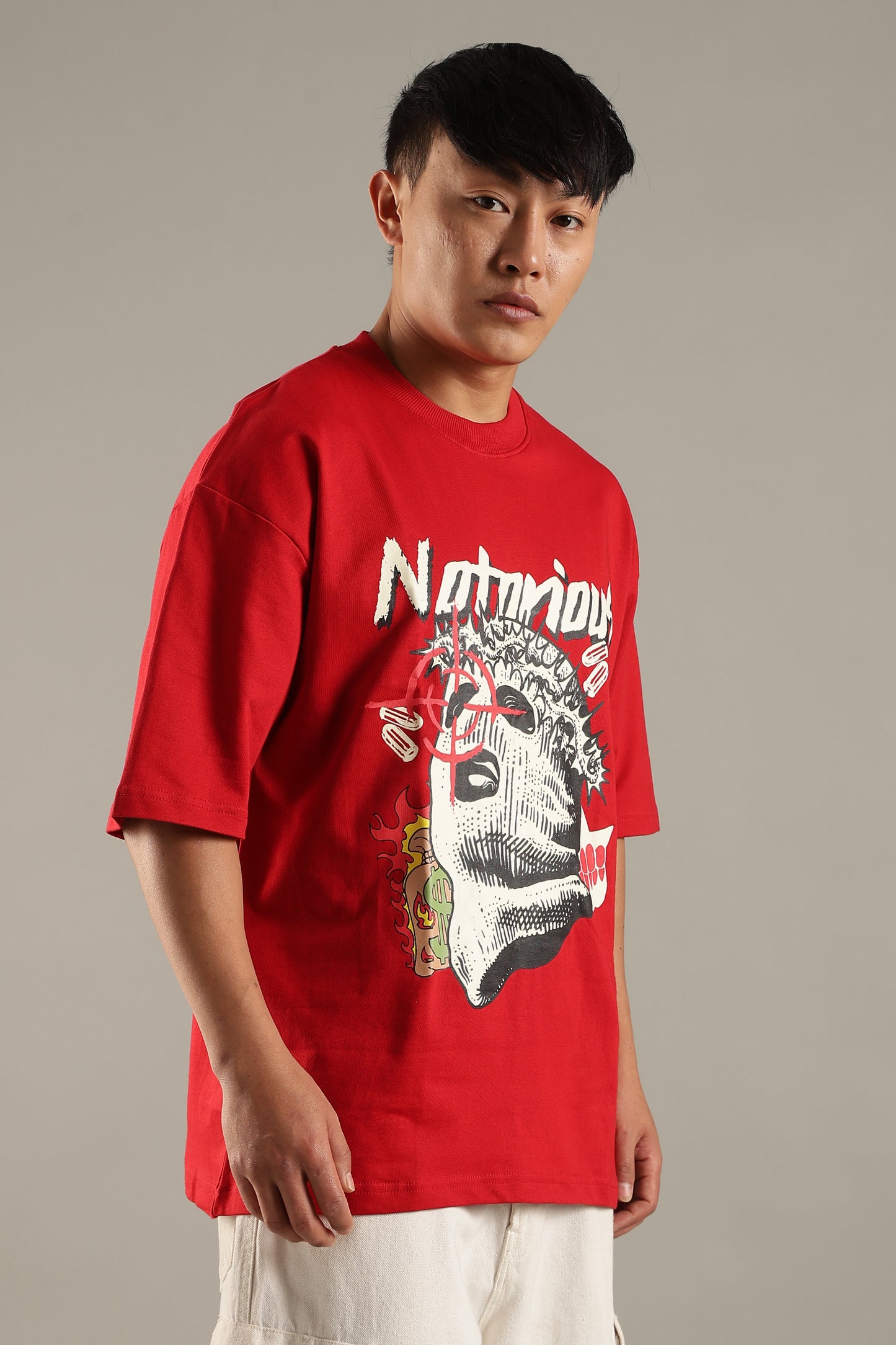 Notorious Red Oversized Couple T-shirt