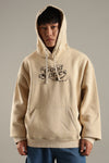 Men’s Beige Acid Wash Hoodie