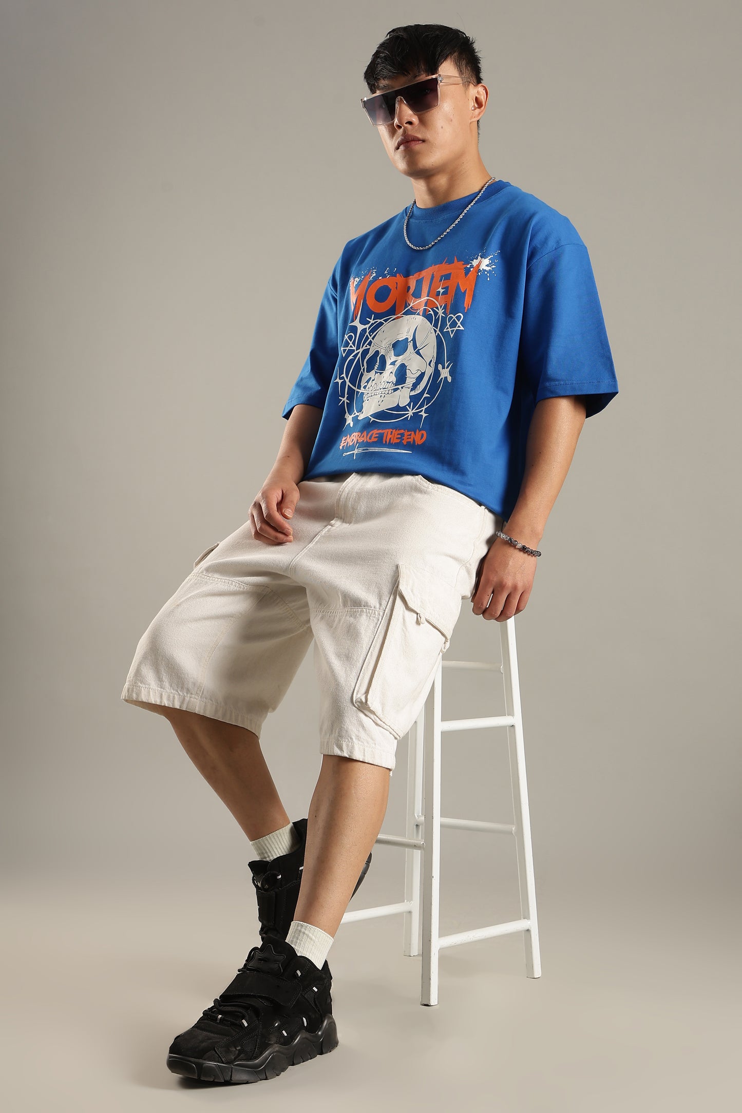 Mortem Royal Blue Oversized T-shirt