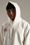 Men’s White Oversized Graphic Hoodie