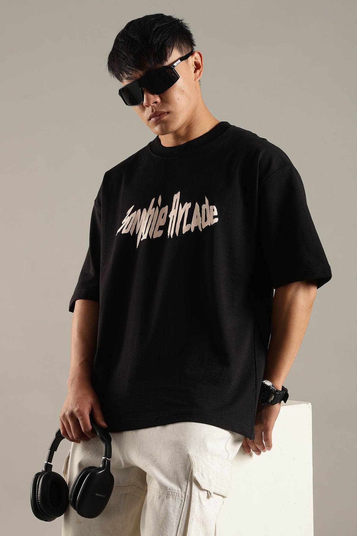 Zombie Arcade Black Oversized T-shirt
