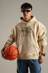 Men’s Beige Acid Wash Hoodie