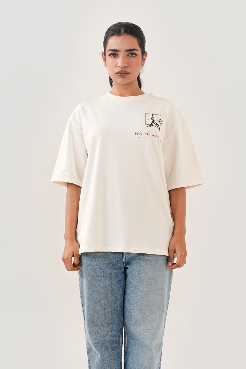 Sakuna Off White Oversized T-shirt