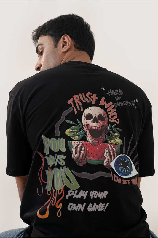 Trust Who Black Oversized T-shirt